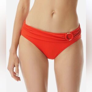 NWT Michael Kors Poppy Logo Ring Swimsuit Bikini Bottoms size 6 XS